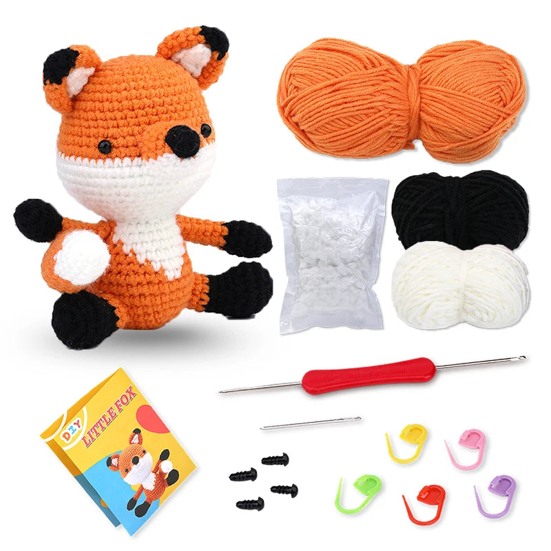 KRABALL Crochet Animal Kit for Beginners with Video Tutorial