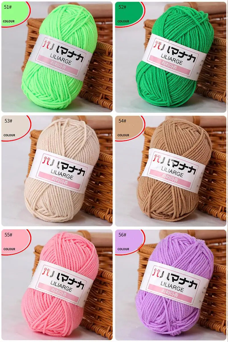 DIY Baby Milk Soft Cotton Knitting Yarn for Sweaters