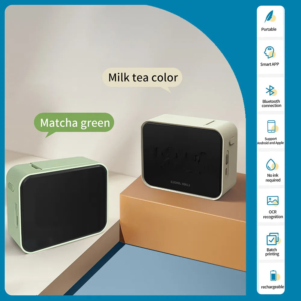 Marklife P15 Bluetooth Thermal Label Printer Portable Inkless Label Maker for Home and Office Use