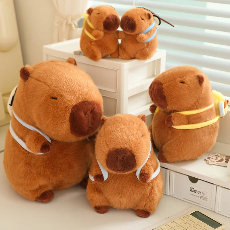 Lotus Leaf Capybara Plush Toy with Unicorn and Dinosaur Design