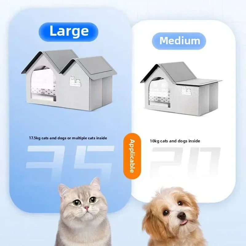 Summer Cooling Pet House for Cats and Dogs Portable Ice Shelter with Air Conditioning Design Ideal for Hot Weather