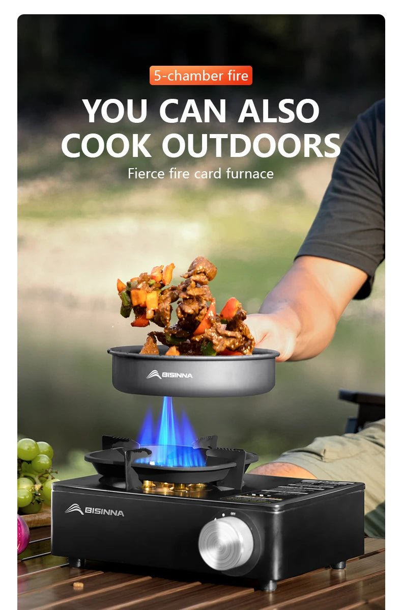 BISINNA Camping Gas Stove 5800W Portable Burner for Outdoor Trekking