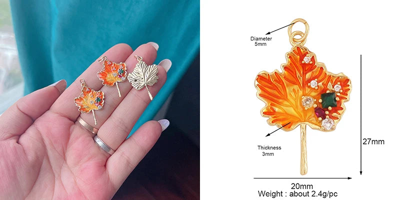 Sweet Colorful Sun Rose Flower Charm Pendant 18K Gold Necklace