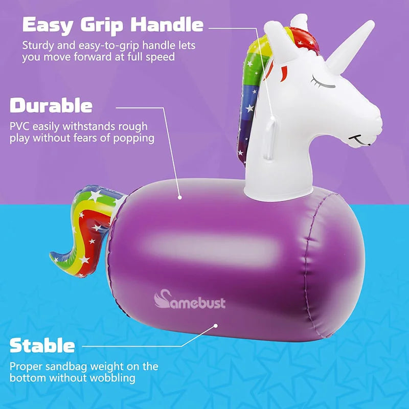 Camebust Inflatable Hopping Bouncer for Toddlers Unicorn Horse Dinosaur Ride On Toy for Active Play and Imagination