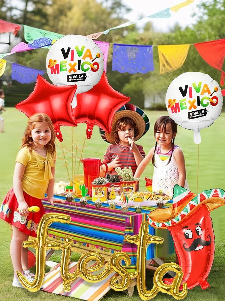6 pcs Set Mexican Carnival Balloon