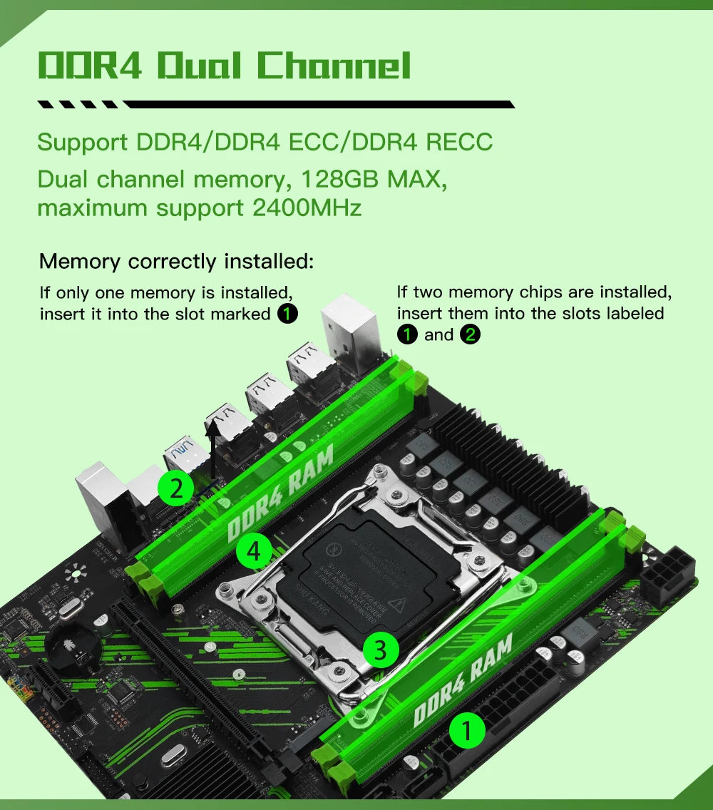 MACHINIST X99 Motherboard LGA 2011-3 Intel Xeon E5 V3 V4 CPU DDR4 RAM Support