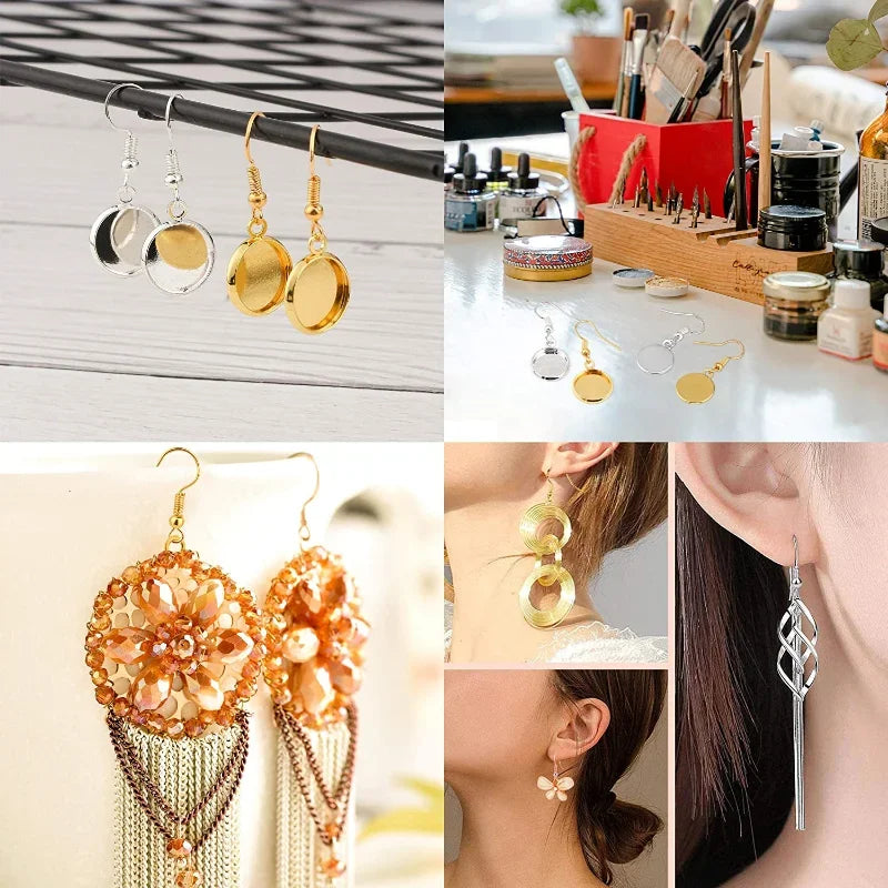 100/200pcs DIY Earring Findings Stainless Steel Hooks Hypoallergenic Earwires