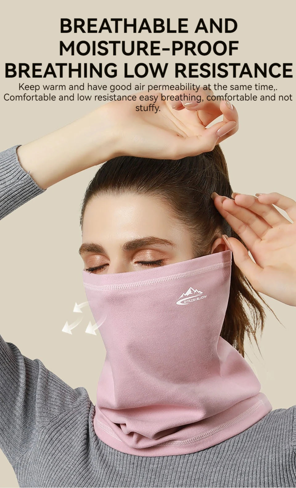 GTUBIKE Men Women Winter Sports Bandana Velvet Neck Warmer