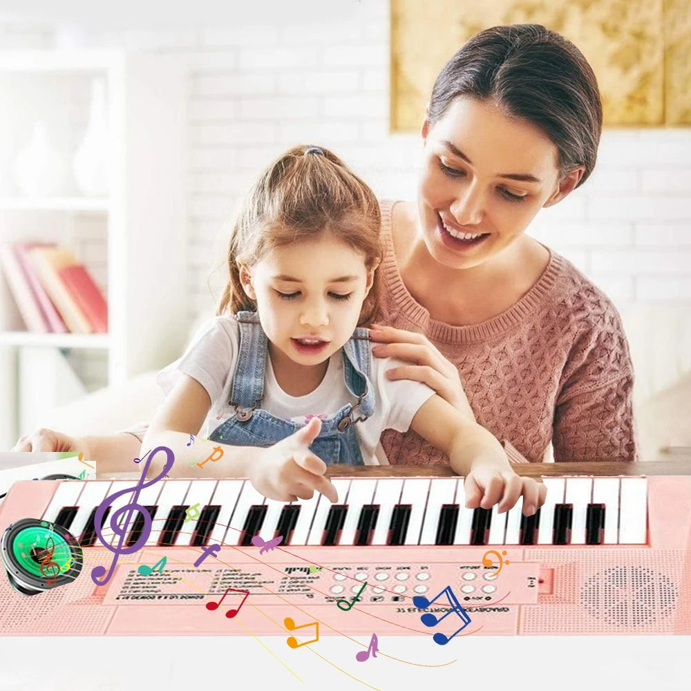 37 Keys Kids Electronic Piano Keyboard with Microphone Educational Musical Instrument for Boys and Girls