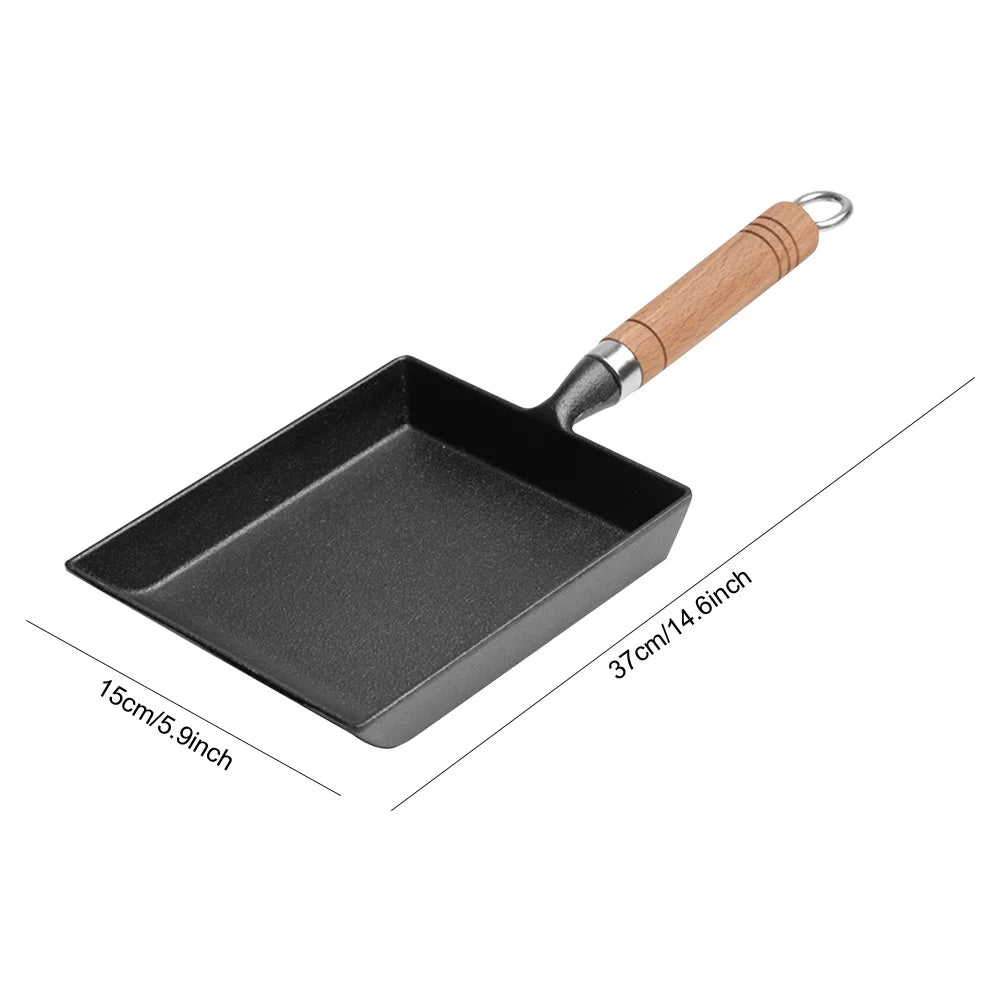Cast Iron Non-stick Japanese Omelette Pan for Tamagoyaki