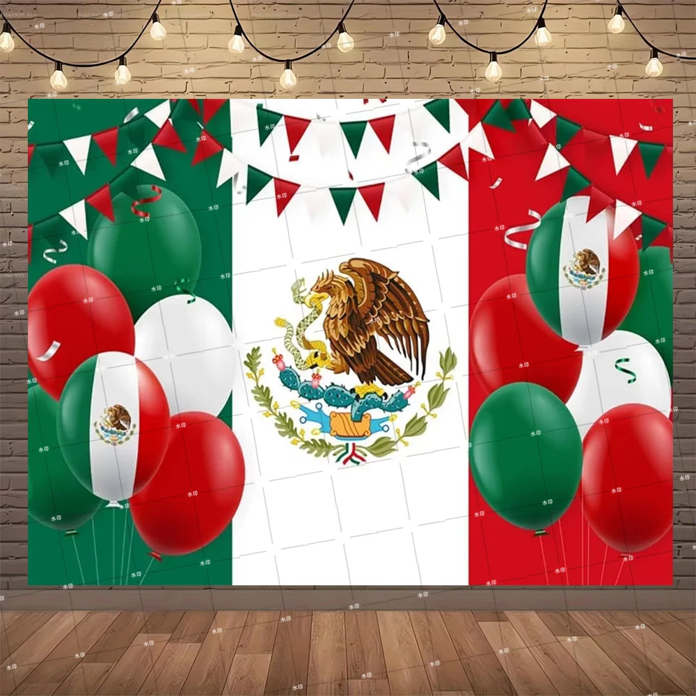Mexican Independence Day Viva Mexico Party Photography Background Photo Booth