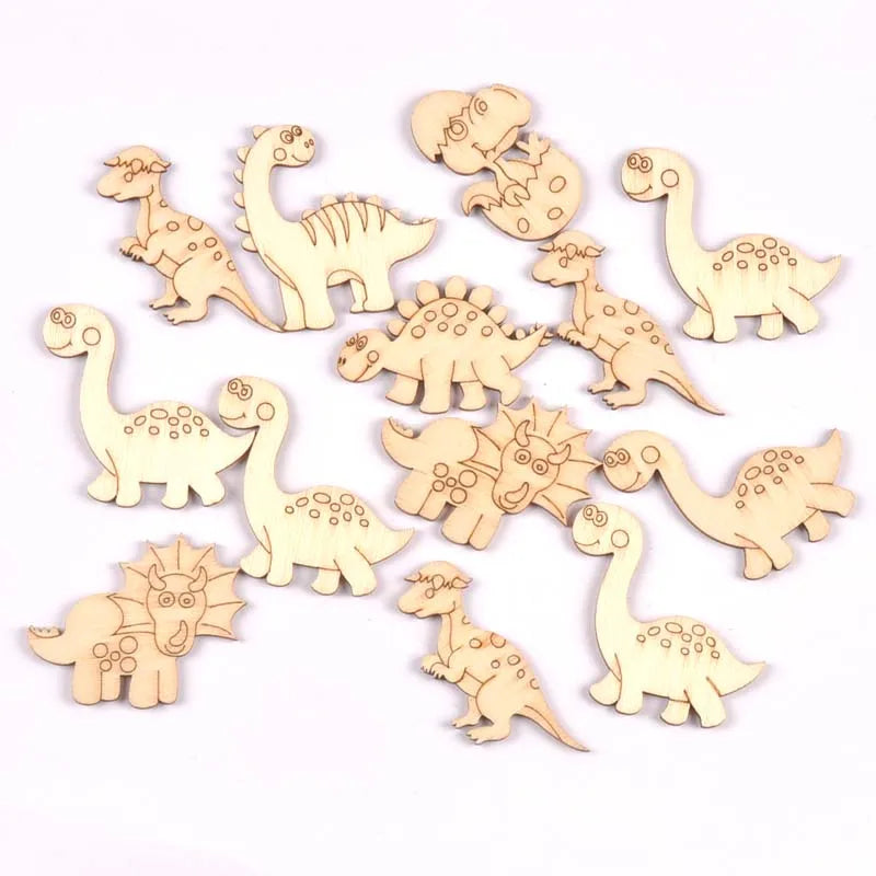 Lovely Dog Cat Fish Natural Wooden Chips for Scrapbooking DIY