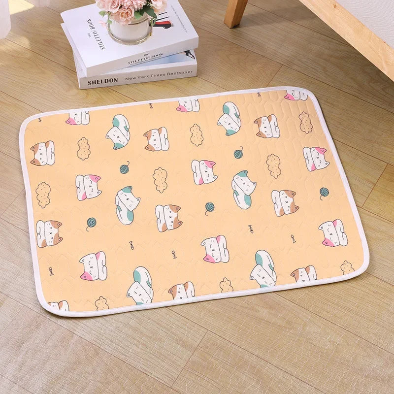 Pet Summer Cooling Latex Pad Cute Cartoon Pattern Cat Dog Sleeping Mat Kennel Ice Silk Cool Mats Floor Sofa Blanket Pet Supplies