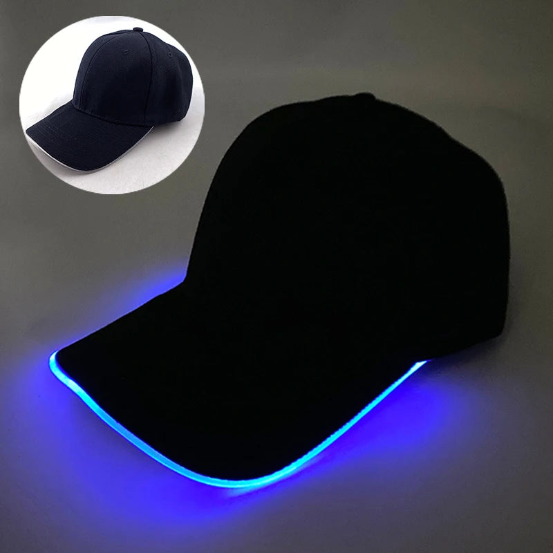 Adjustable LED Light Up Baseball Cap for Night Parties