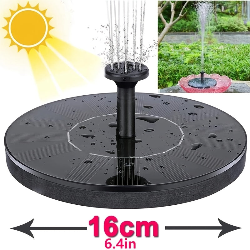 Bomba de agua para fuente solar con 6 boquillas para estanques, baños de pájaros, jardines, piscinas, peceras y fuentes de energía solar para exteriores