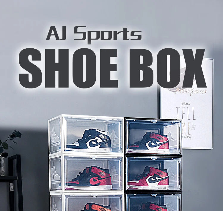 AJ Sneaker Box Shoes Organizer Transparent Stackable Dustproof Storage Box