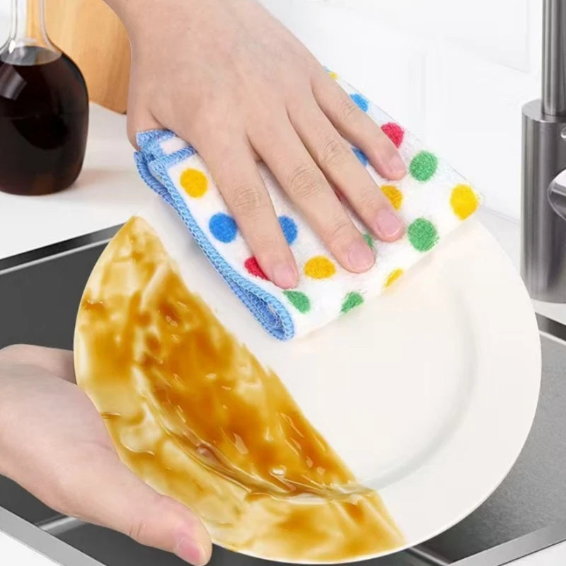 10PCS Microfiber Cleaning Cloths High Absorbent Dish Rags