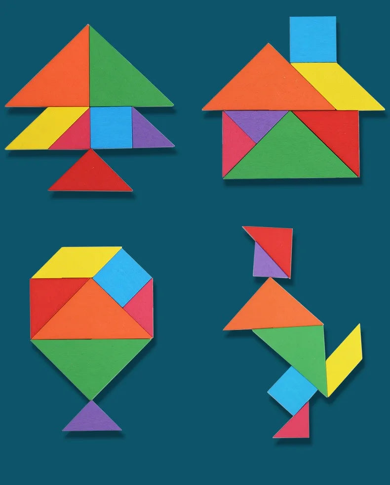 3 Styles Wooden Jigsaw Puzzle Kids XO Game Early Education