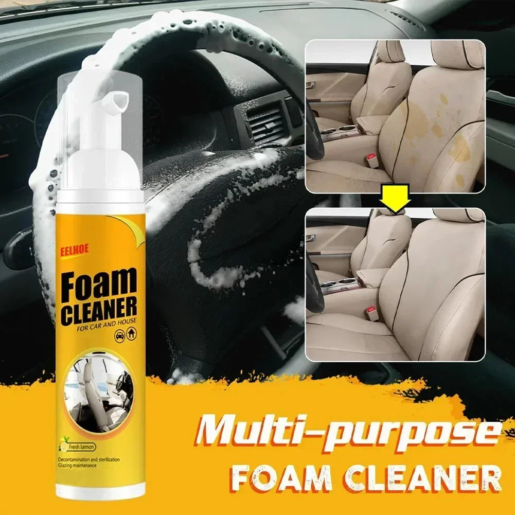 Multi-Purpose Foam Cleaner for Automotive and Home Use Powerful Stain Remover Foam Spray for Car Interior and Surface Cleaning