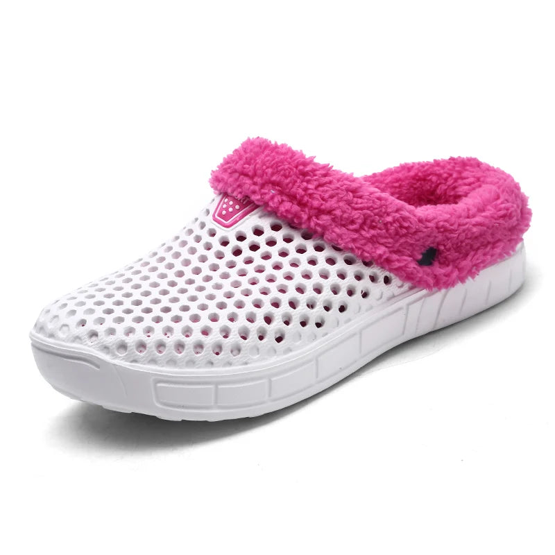 YRZL Winter Slippers Men Women Indoor Warm Non Slip Clogs