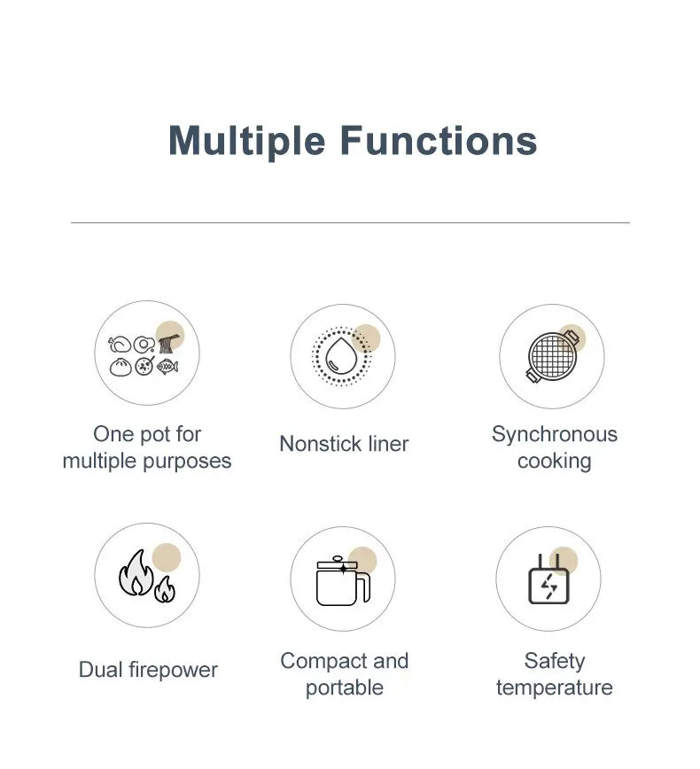 Electric Rice Cooker Single Double Layer 220V Non-Stick Smart Multi Cooker for Home