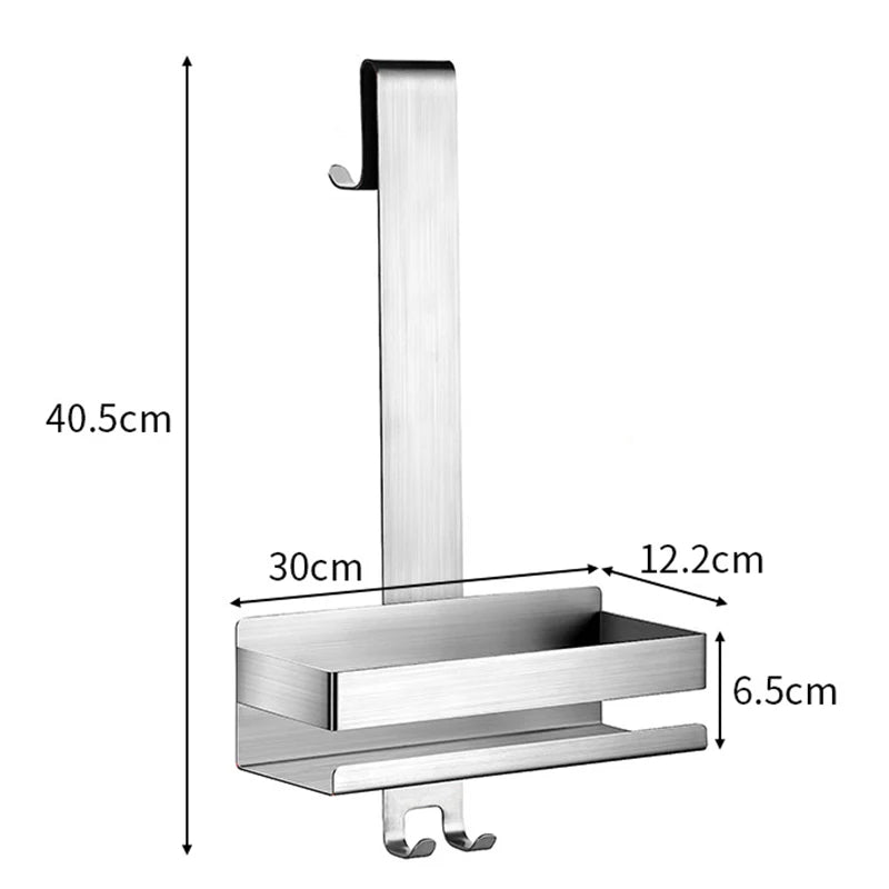 No Drill Movable Bathroom Shelf Steel Organizer for Shower and Storage Solution
