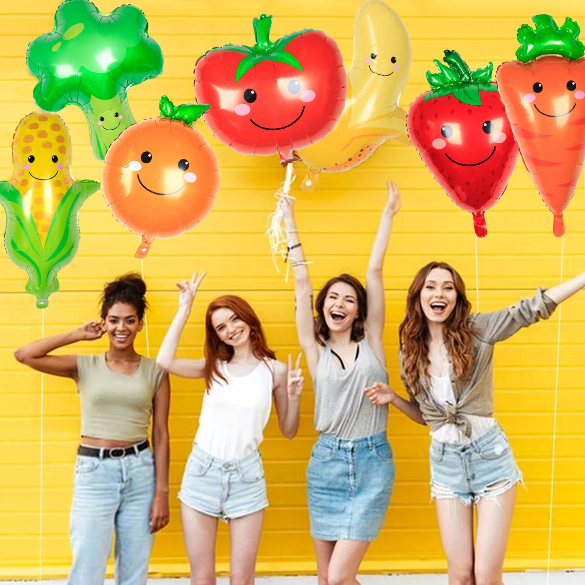 1/7pcs Fruit and Vegetable Balloons for Birthday Baptism Party