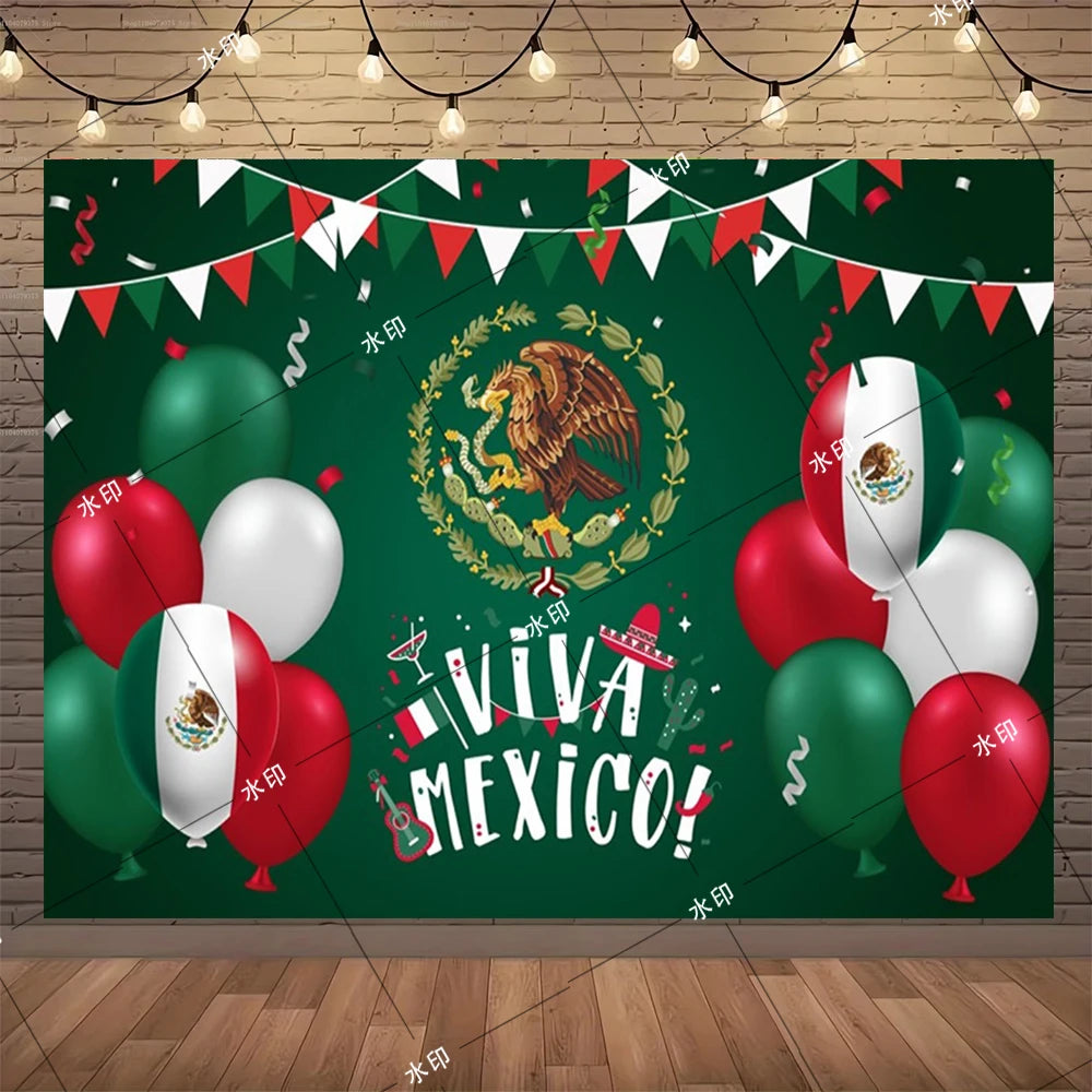 Mexican Independence Day Viva Mexico Party Photography Background Photo Booth