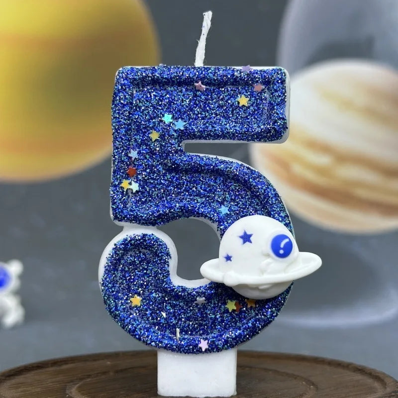 DIY Digital Birthday Wax Planet Universe Cake Candles