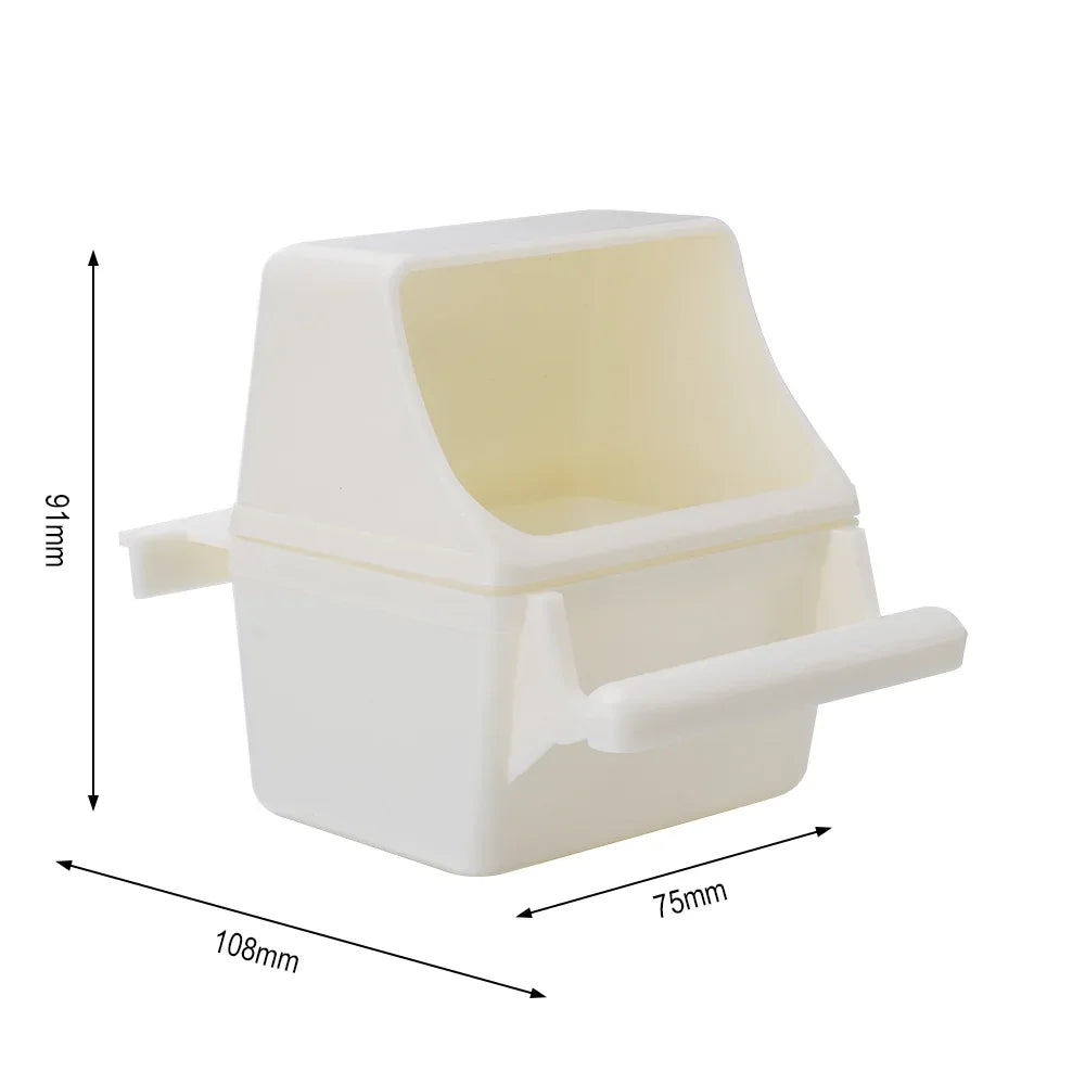 Bird Feeder Feeding Dish Easy Cleaning Large Capacity Parakeet Cockatiel Food Feeder Reusable Parrot Food Dispenser Pet Supplies