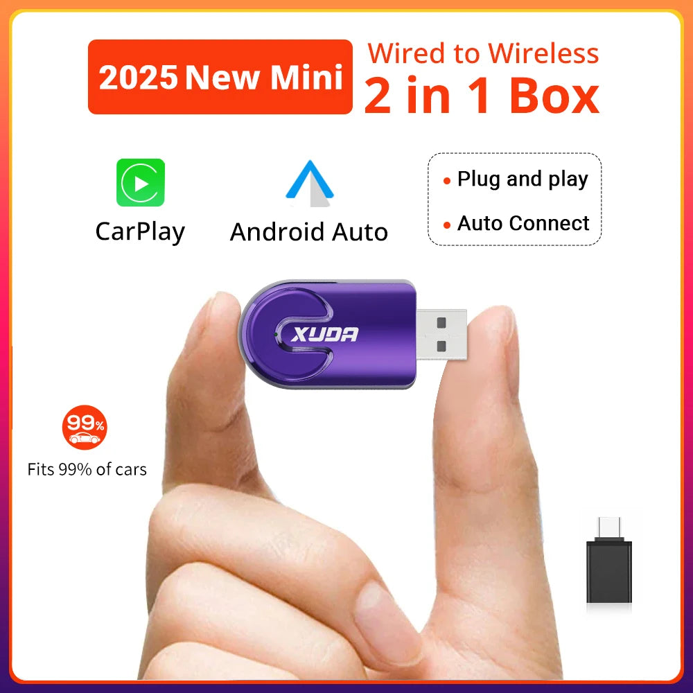XUDA NEW Wireless CarPlay Android Auto Adapter Mini Box for Nissan