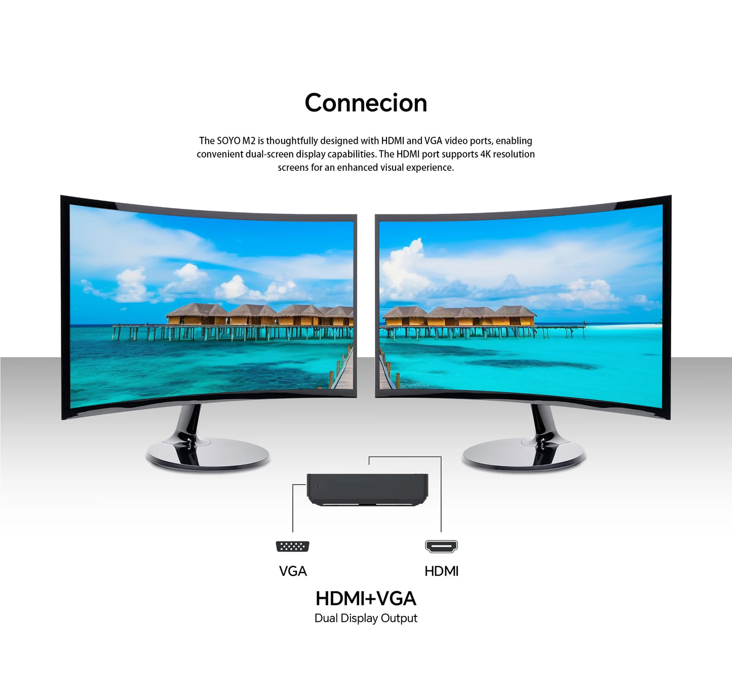 SOYO M2 Mini PC with 6GB RAM, 64GB EMMC, Intel N3350