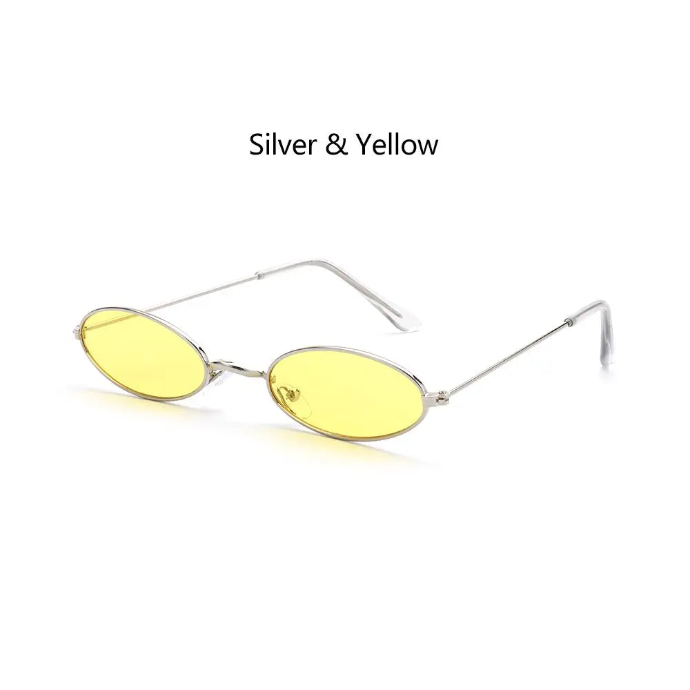 Retro Small Oval Sunglasses Vintage Shades for Men Women 2023