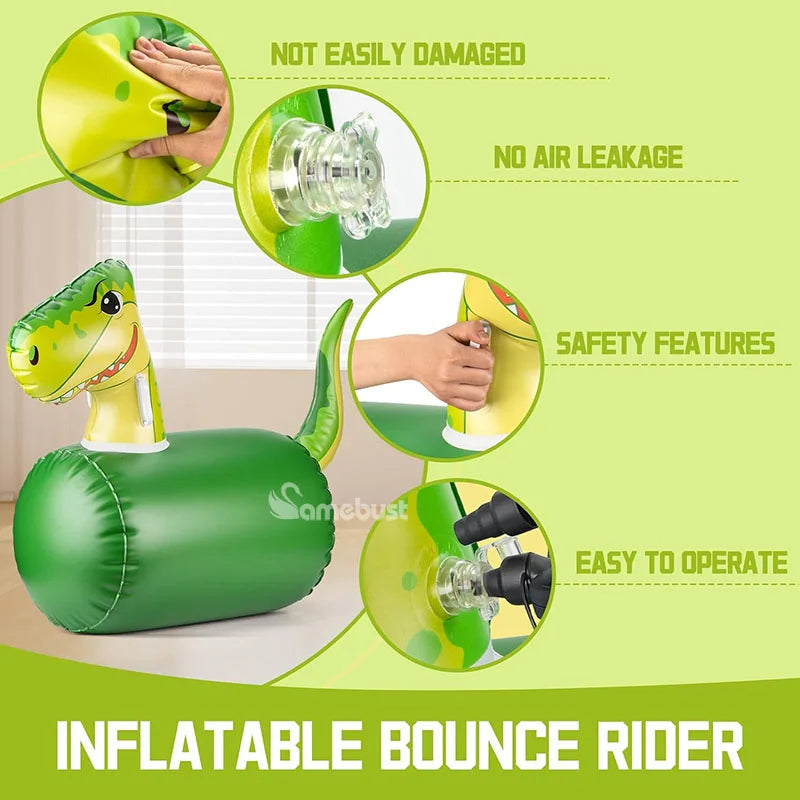 Camebust Inflatable Hopping Bouncer for Toddlers Unicorn Horse Dinosaur Ride On Toy for Active Play and Imagination