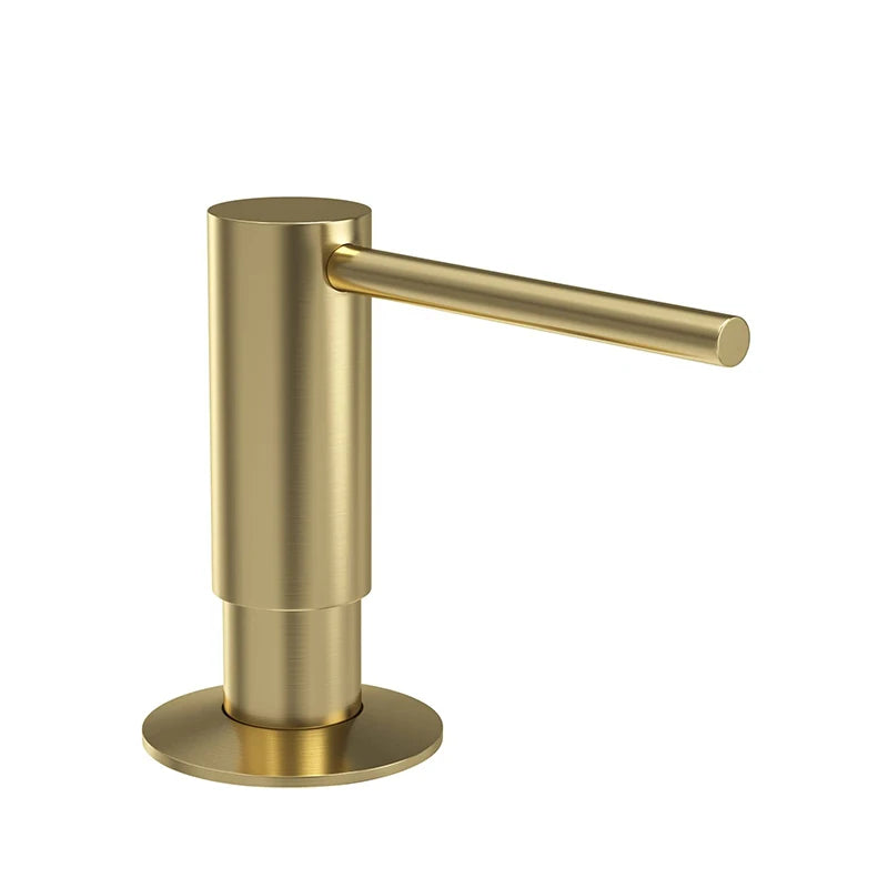 500ml Built-in Pump Kitchen Liquid Soap Dispenser Brass Brushed Nickel Elegant Design for Sink Counter Black Hand Pressure
