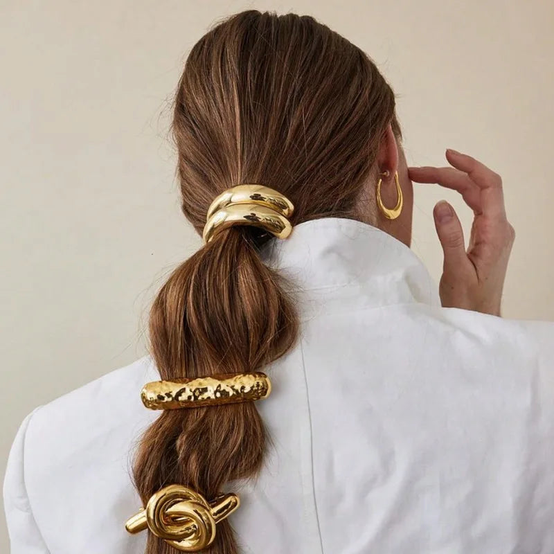 New Fashion Metal Irregular Double-Layer Hair Bands Ropes
