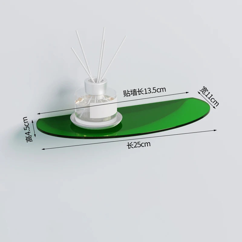 Colorful Acrylic Floating Shelf Invisible Storage Rack for Bathroom Kitchen Living Room