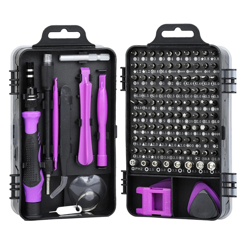 115 in 1 Magnetic Screwdriver Set with Precision Bits for Computer and Phone Repair Multi Tool Kit with Torx and Hex Drivers