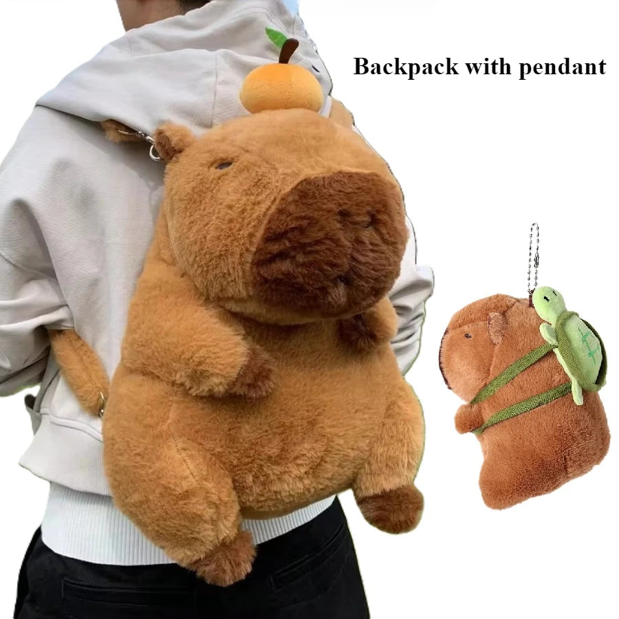 Capybara Plush Backpack Kawaii Fashion Mini Knapsack Bag