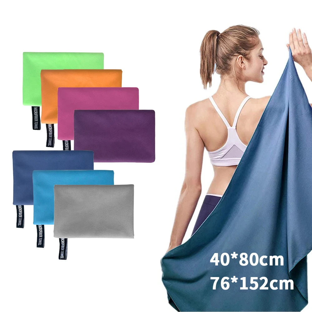 Ultra-Absorbent Microfiber Towel for Sports & Outdoor Activities - Quick-Drying and Compact