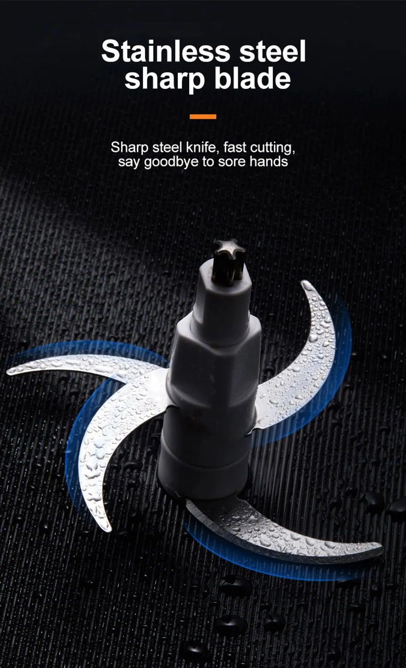 1500W 6.5L Stainless Steel Meat Grinder 3 Gears 4-Layer Blade