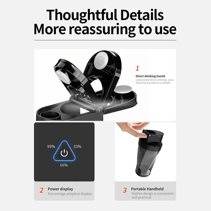 Portable Juicer Blender Cup – IPX7 Waterproof and USB Rechargeable