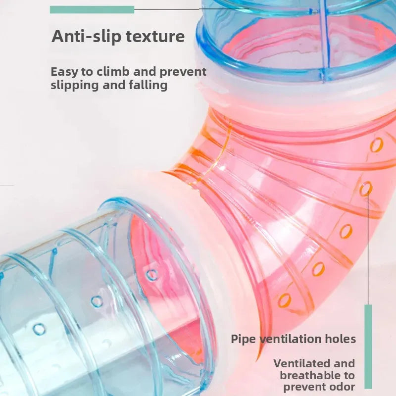 5.5cm Hamster Maze Toy DIY Cage Remodel Tunnel Set U Pipe Sports Accessories Pipeline Tubes for Small Pets Exercise Fun