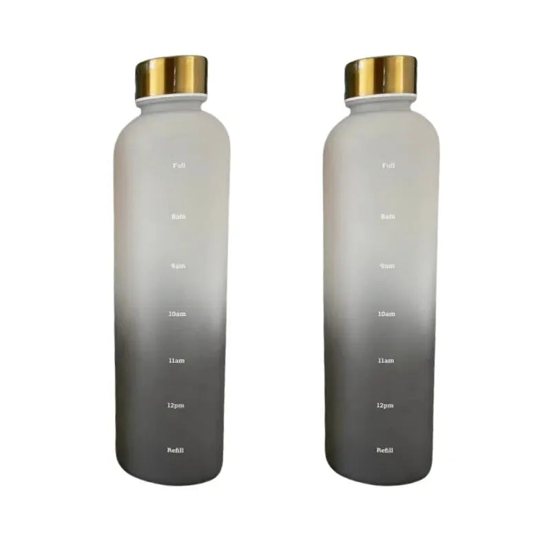 1L Bottle With Time Marker 32 OZ Motivational Fitness Water Bottle
