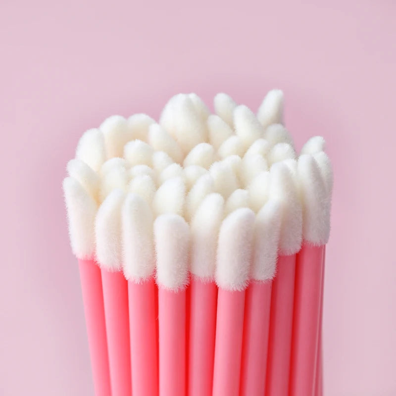 50 Pcs Disposable Lip Brush Set for Eyelash and Makeup