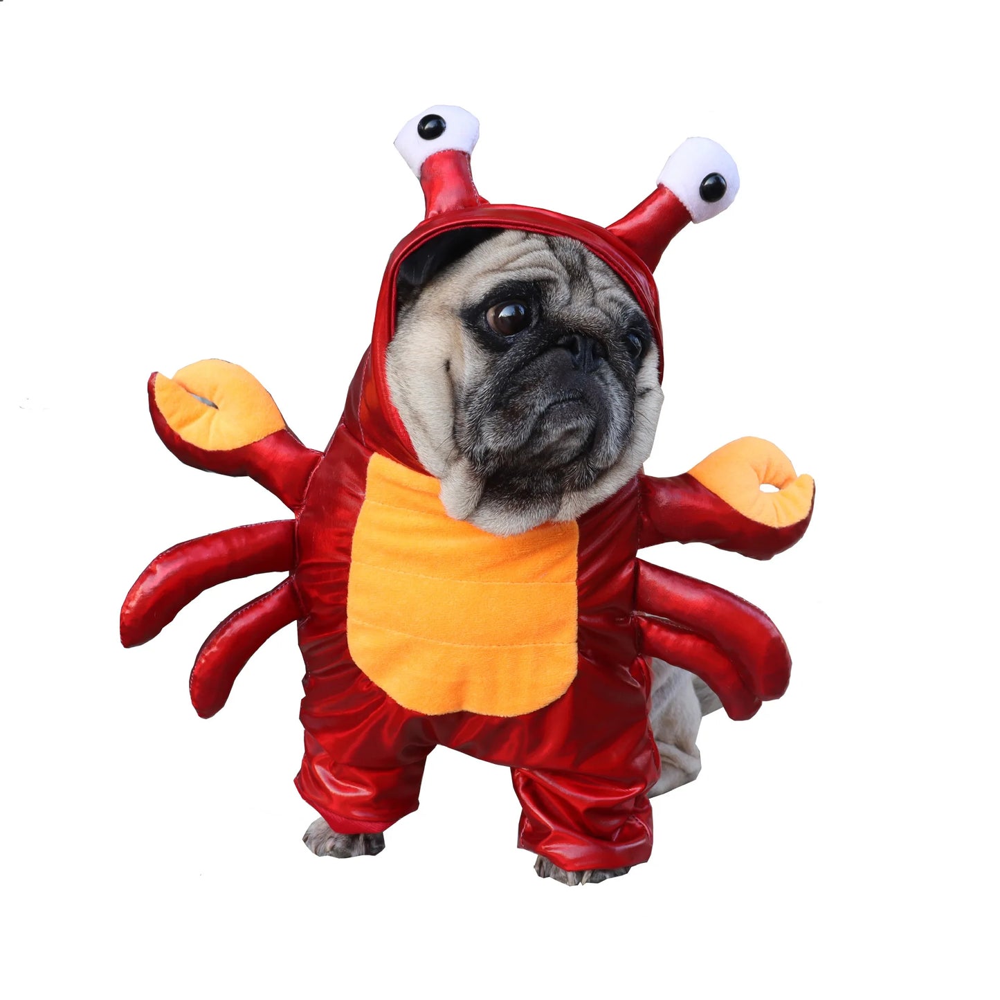 Halloween Dog Crab Costume Winter Pet Hoodie Funny Bulldog Apparel Cat Suit Puupy Clothes for Small Medium Dogs