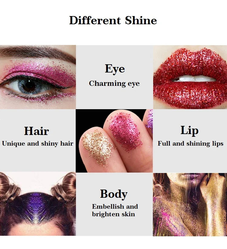 35 Color Diamond Sequin Eyeshadow Palette High Pigment Shimmer Glitter and Satin Long Lasting Waterproof Makeup