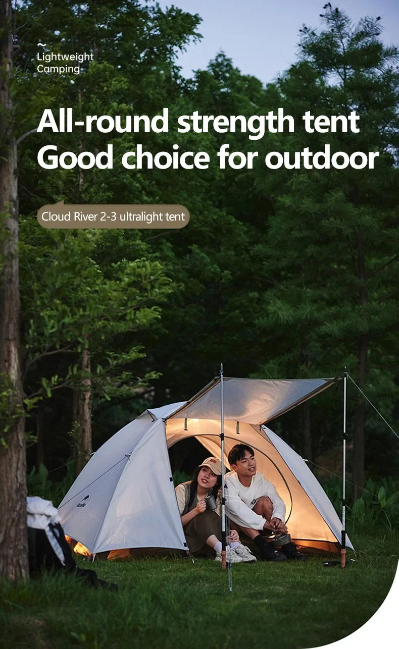 Naturehike Camping Tent 2-3 People Waterproof Ultralight UPF50+ Outdoor Shelter