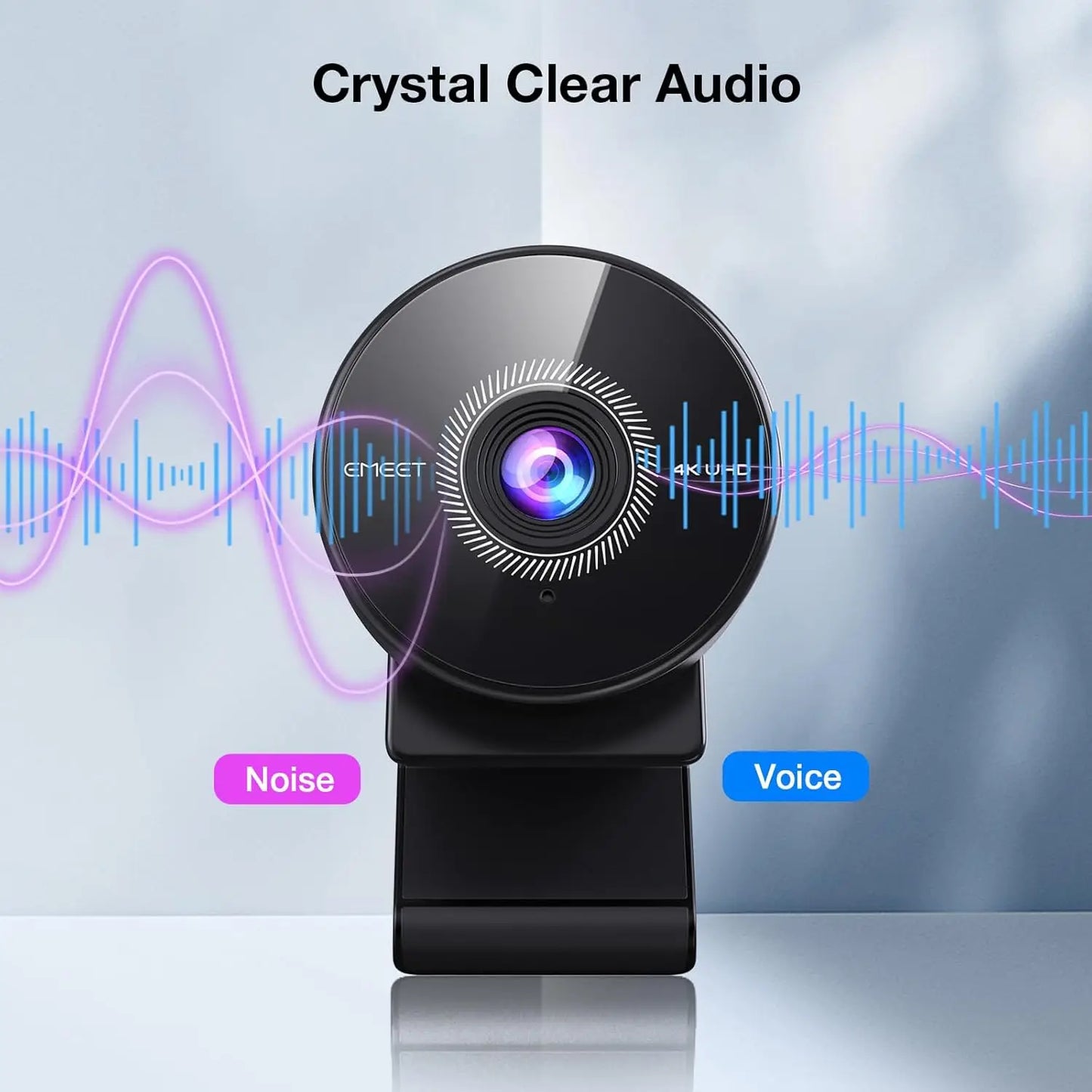 4K Webcam with Microphone 1080P 60fps Mini USB Camera for Computer Desktop and Laptop EMEET