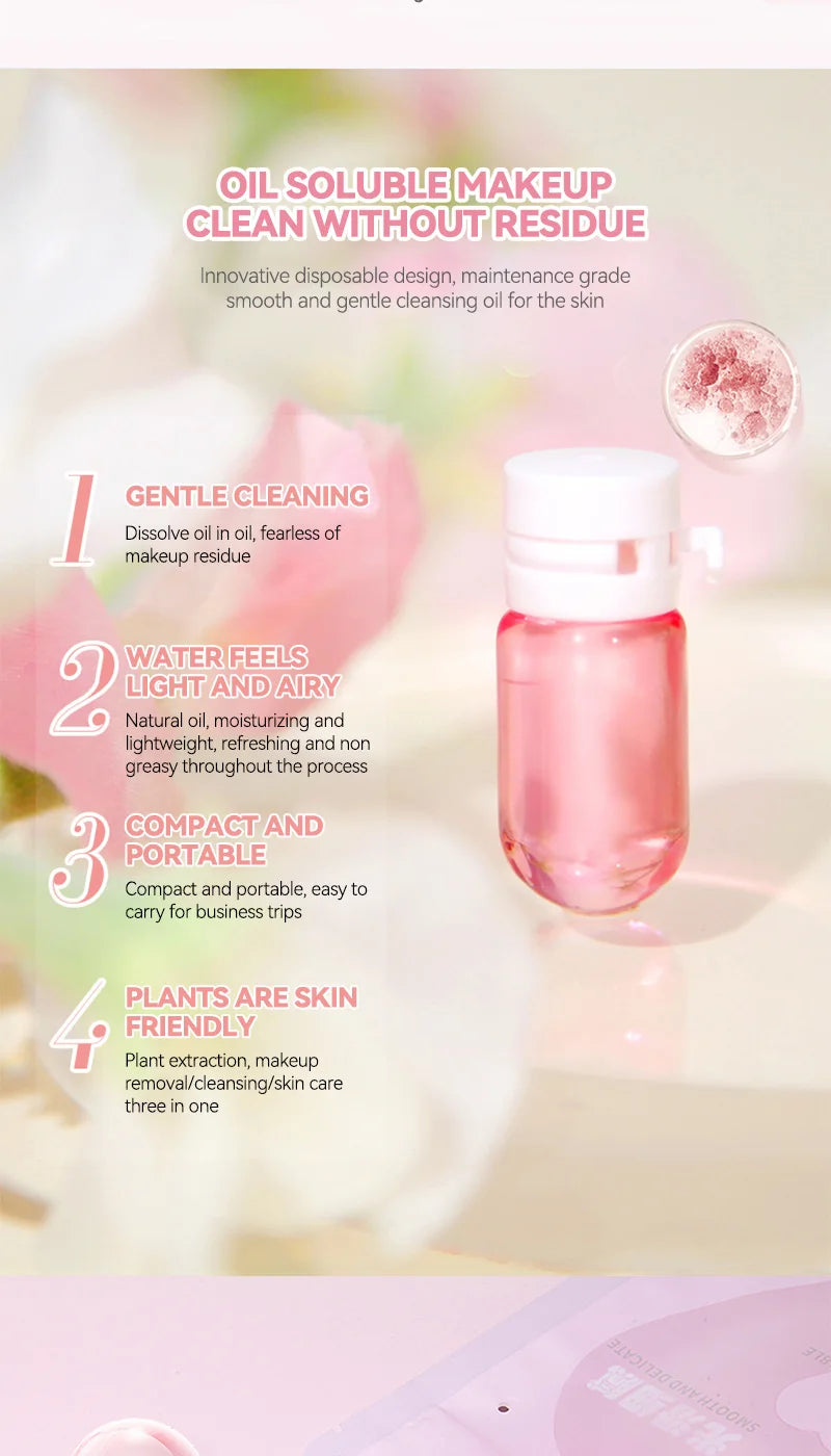 ZVEV Micelle Water Makeup Remover Capsules - 40 Plant Essence Purifying Capsules for Eyes Lips and Face Perfect for Travel